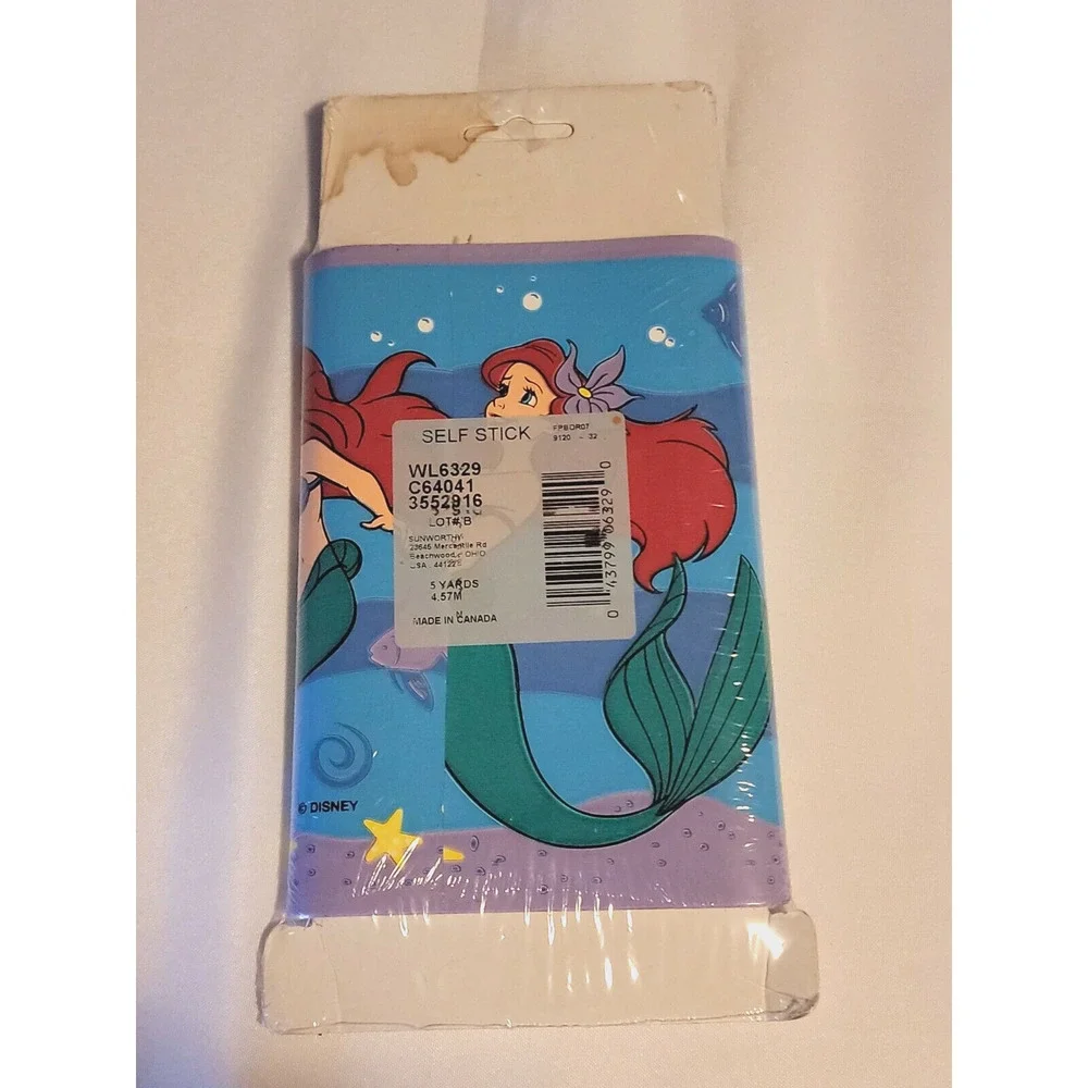 Sunworthy Disney's The Little Mermaid Removable Self Stick Border 8.5 sq ft 5 yd